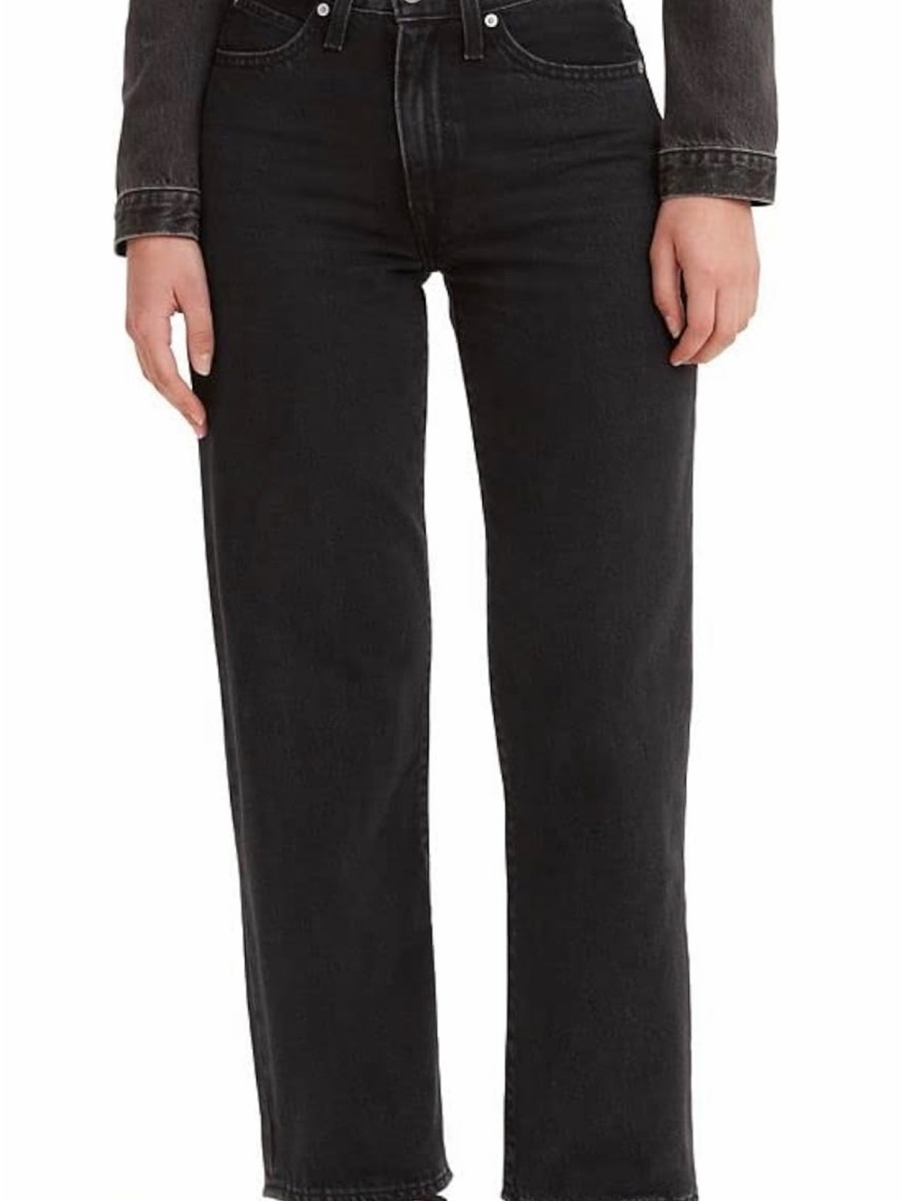 Levi's Straight Leg Jeans in Black Wash - Picture 2 of 2